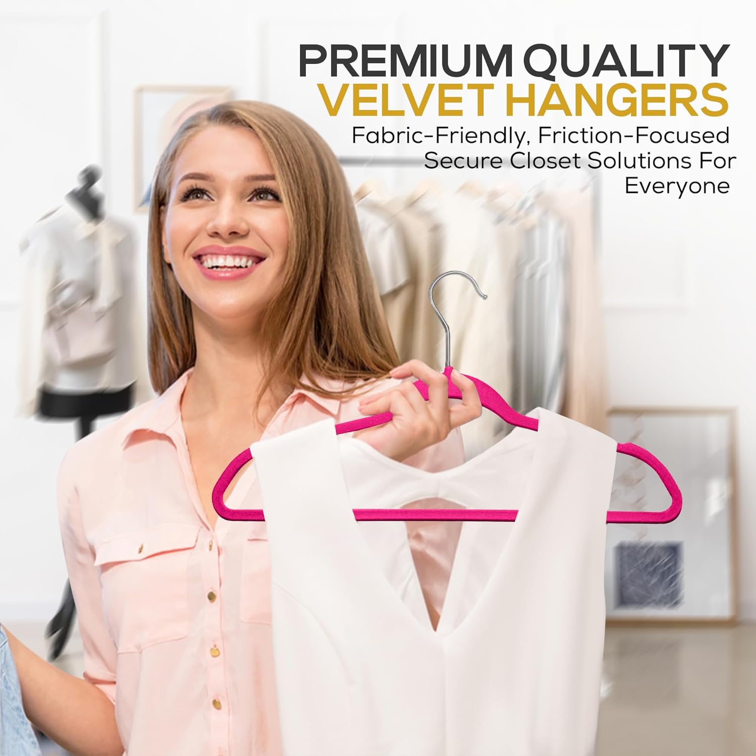 Techzoo Velvet Hangers - Slim Non Slip Adult Clothes Felt Hangers for Heavy Duty Use