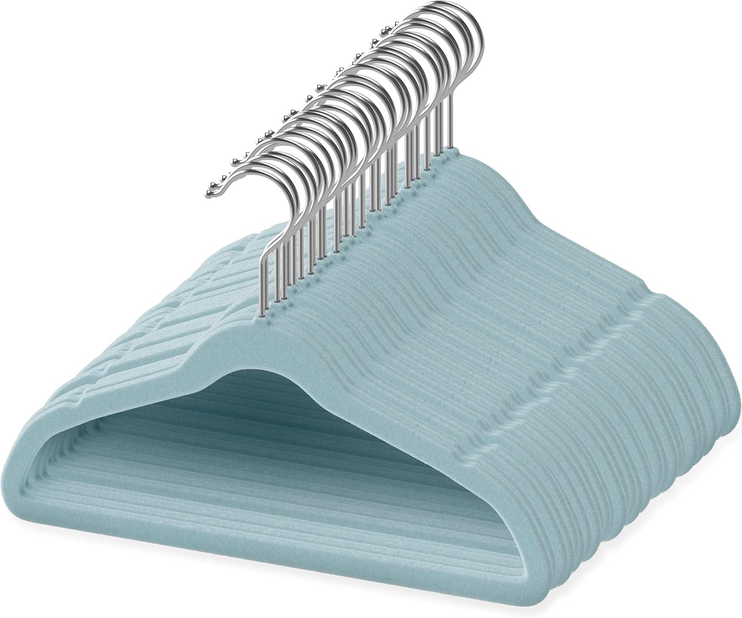 Techzoo 50 Velvet Baby Hangers Pack - Perfect for Newborn Clothes, Compact & Durable Design