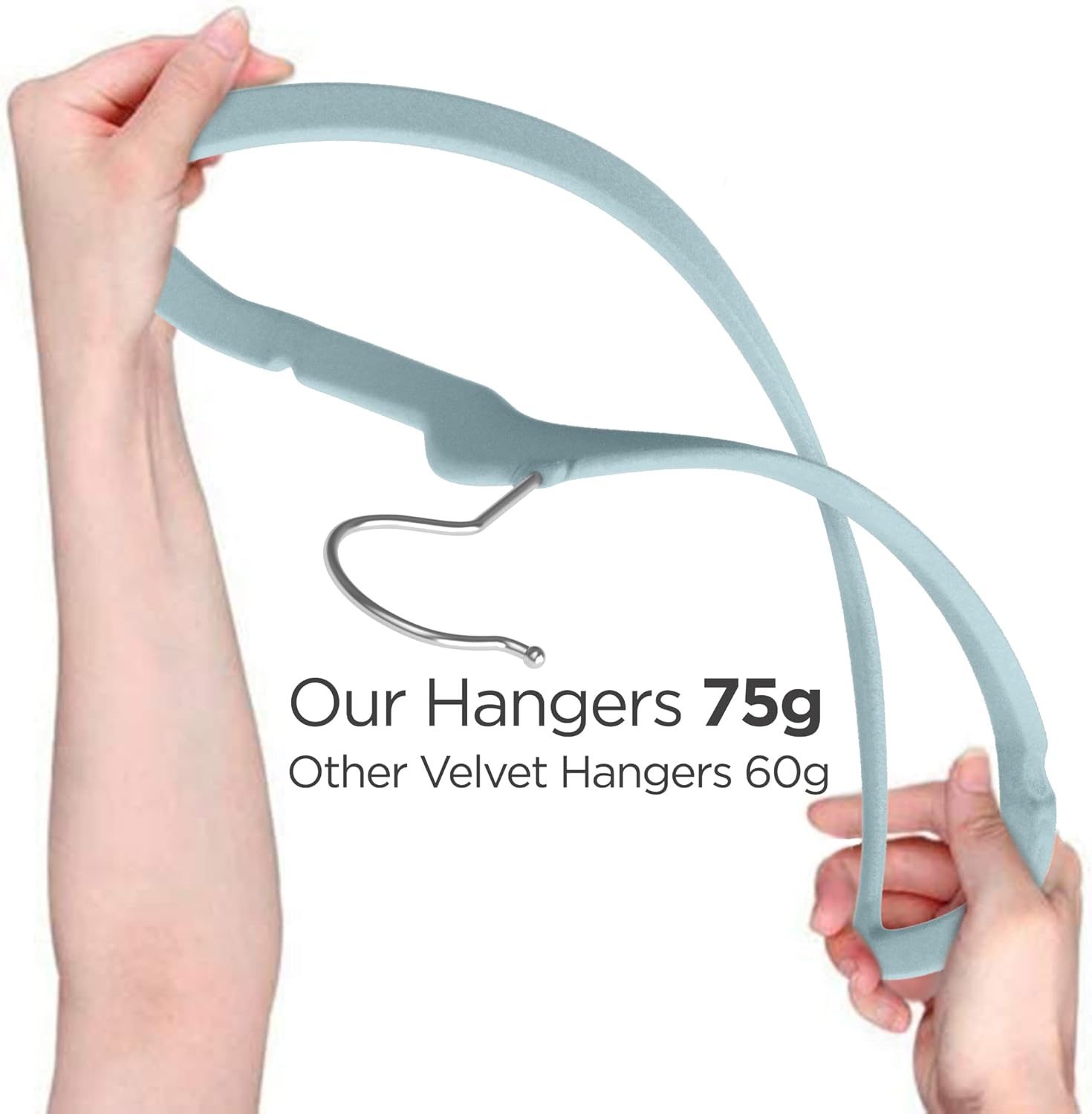 Techzoo 50 Velvet Baby Hangers Pack - Perfect for Newborn Clothes, Compact & Durable Design