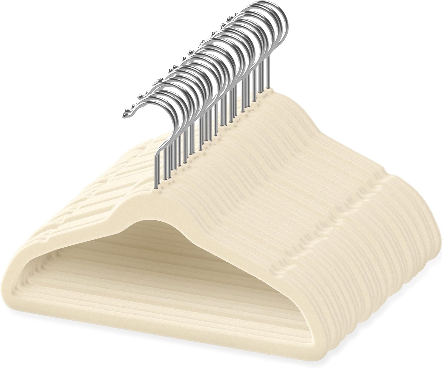 Techzoo 50 Velvet Baby Hangers Pack - Perfect for Newborn Clothes, Compact & Durable Design