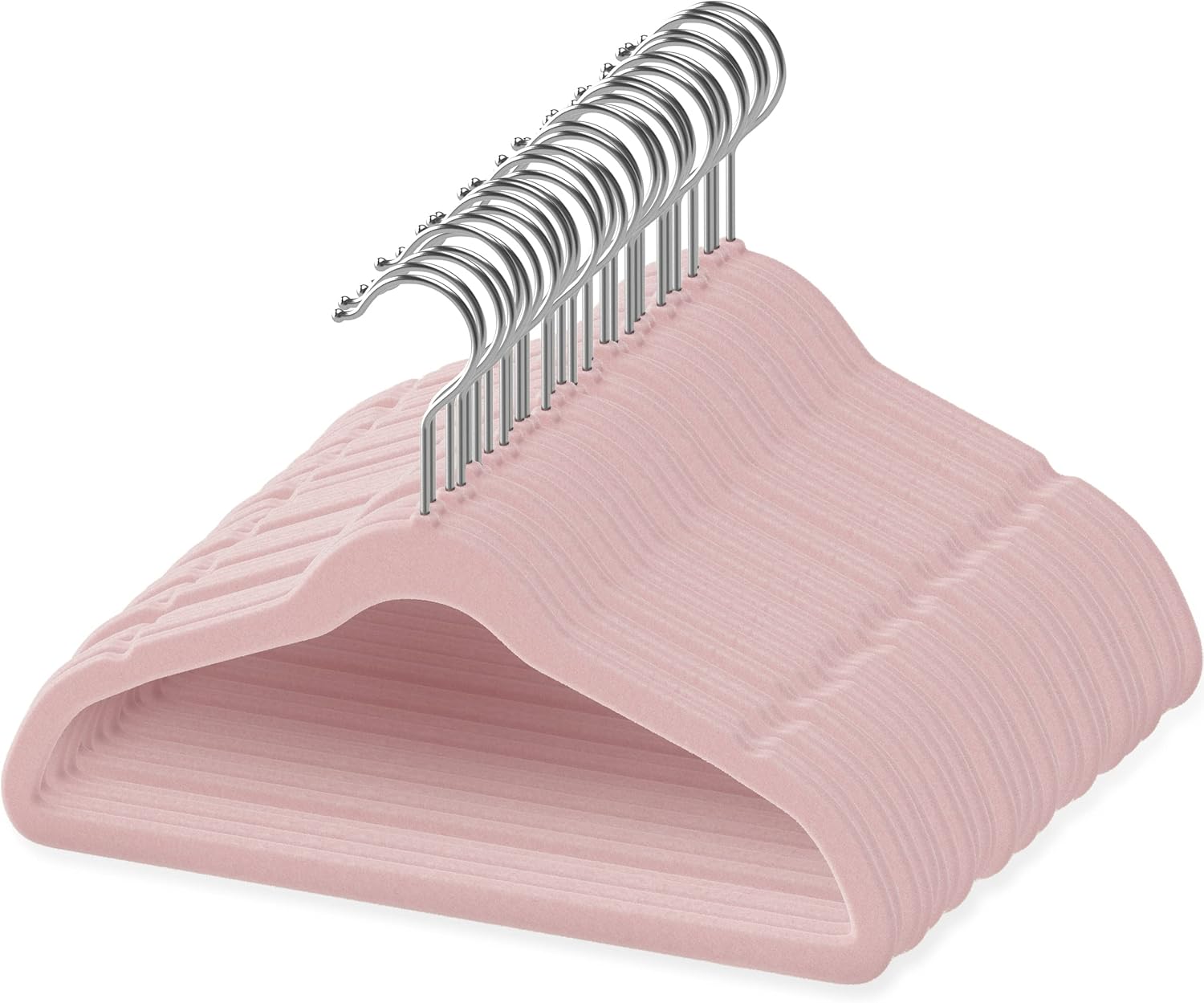 Techzoo 50 Velvet Baby Hangers Pack - Perfect for Newborn Clothes, Compact & Durable Design