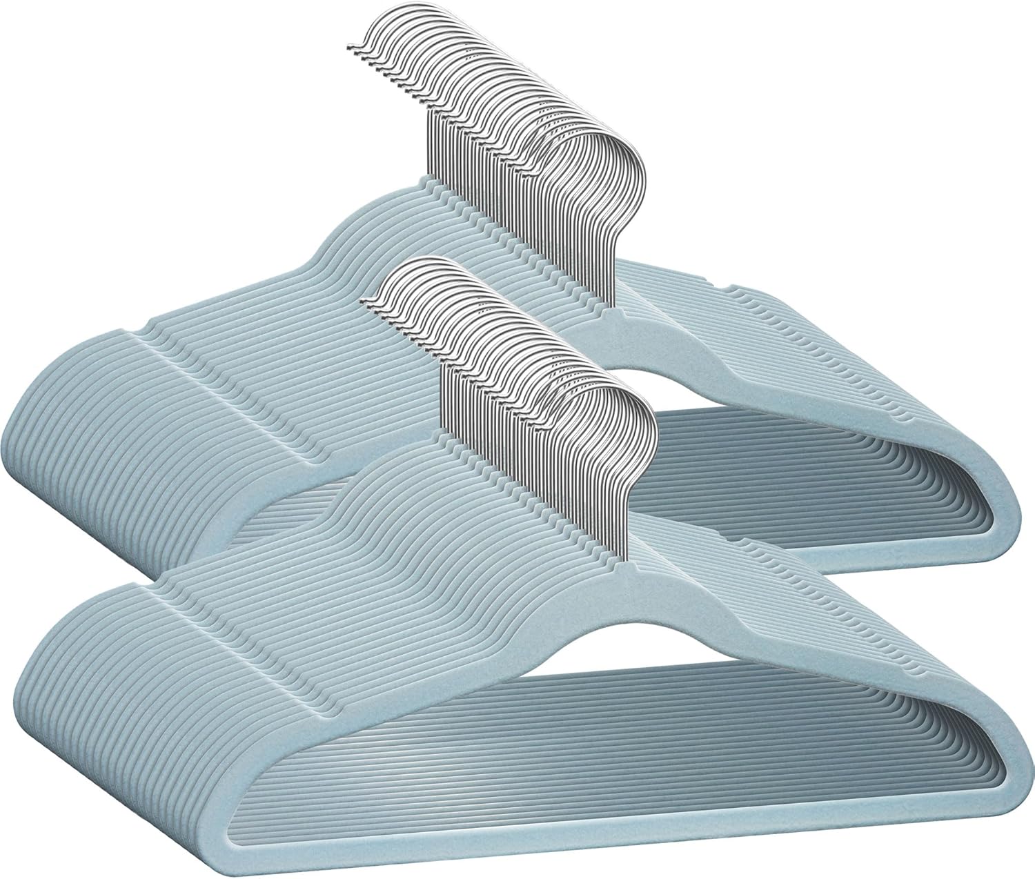 50 Pack Velvet Kids Hangers Techzoo - Non Slip 14 Inch Clothes Hangers for Girls, Durable & Lightweight