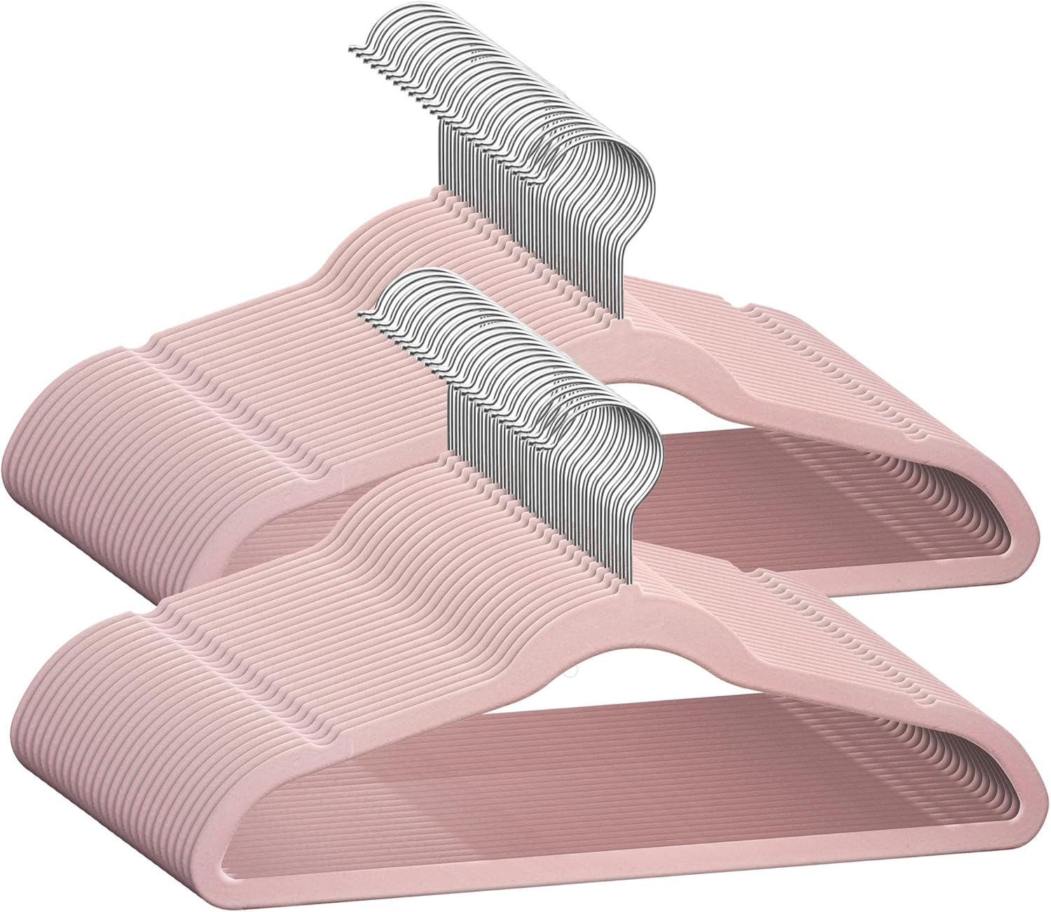 50 Pack Velvet Kids Hangers Techzoo - Non Slip 14 Inch Clothes Hangers for Girls, Durable & Lightweight