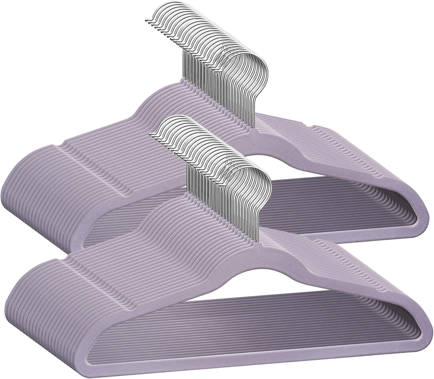 50 Pack Velvet Kids Hangers Techzoo - Non Slip 14 Inch Clothes Hangers for Girls, Durable & Lightweight